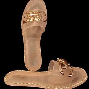 natural color women's slides